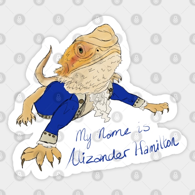 Alizander Hamilton Sticker by aecdesign